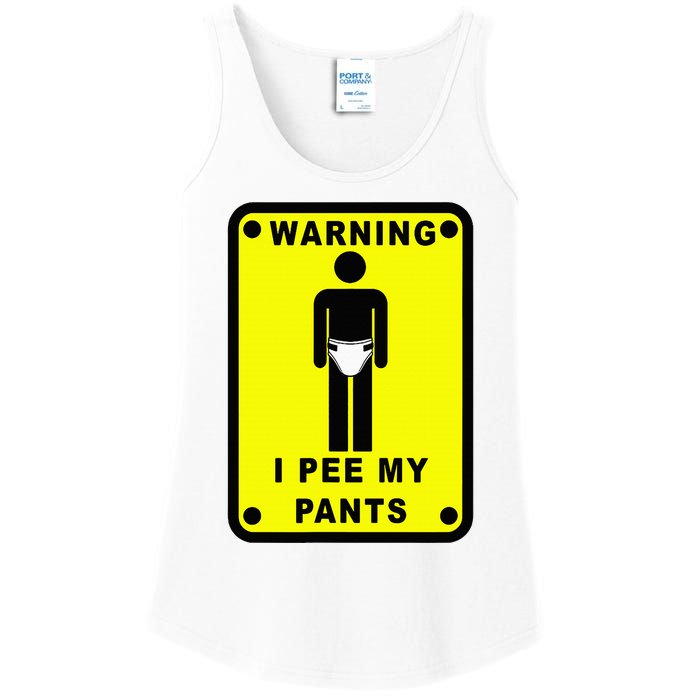 Warning I Pee My Pants Ladies Essential Tank