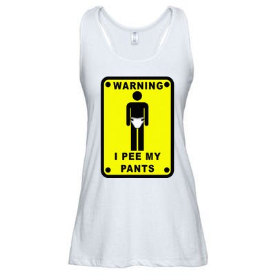 Warning I Pee My Pants Ladies Essential Flowy Tank