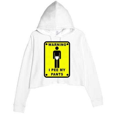 Warning I Pee My Pants Crop Fleece Hoodie