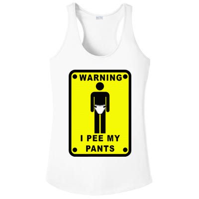 Warning I Pee My Pants Ladies PosiCharge Competitor Racerback Tank