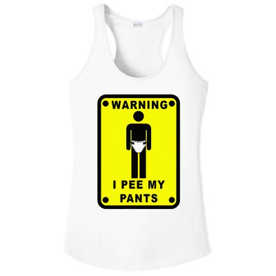 Warning I Pee My Pants Ladies PosiCharge Competitor Racerback Tank