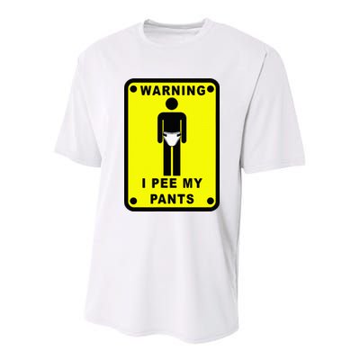 Warning I Pee My Pants Youth Performance Sprint T-Shirt