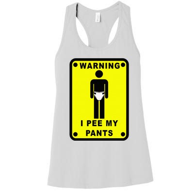 Warning I Pee My Pants Women's Racerback Tank