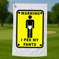 Warning I Pee My Pants Golf Towel