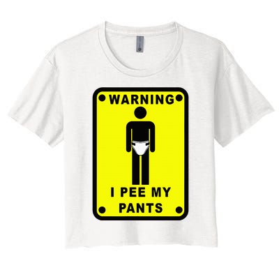 Warning I Pee My Pants Women's Crop Top Tee