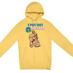 Wo's I Put Out For Santa Fun Sarcastic Gingerbread Cookie Cool Gift Premium Pullover Hoodie