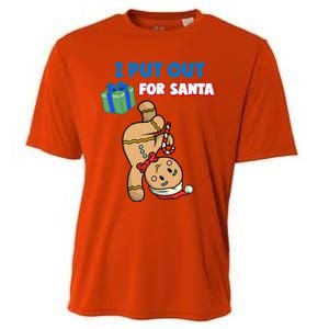 Wo's I Put Out For Santa Fun Sarcastic Gingerbread Cookie Cool Gift Cooling Performance Crew T-Shirt