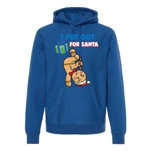 Wo's I Put Out For Santa Fun Sarcastic Gingerbread Cookie Cool Gift Premium Hoodie