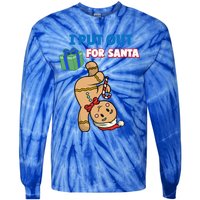 Wo's I Put Out For Santa Fun Sarcastic Gingerbread Cookie Cool Gift Tie-Dye Long Sleeve Shirt