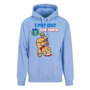 Wo's I Put Out For Santa Fun Sarcastic Gingerbread Cookie Cool Gift Unisex Surf Hoodie