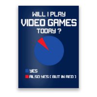 Will I Play Video Games Today Funny Gamer Gaming Lovers Poster