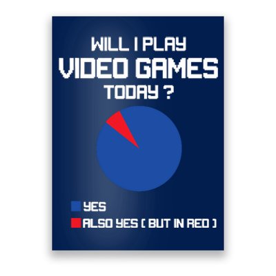 Will I Play Video Games Today Funny Gamer Gaming Lovers Poster