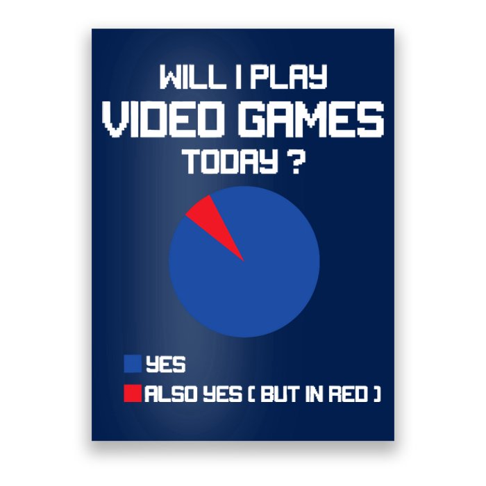 Will I Play Video Games Today Funny Gamer Gaming Lovers Poster