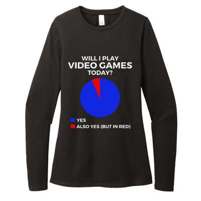 Will I Play Video Games Today Funny Gamer Gaming Short Sleeve Womens CVC Long Sleeve Shirt