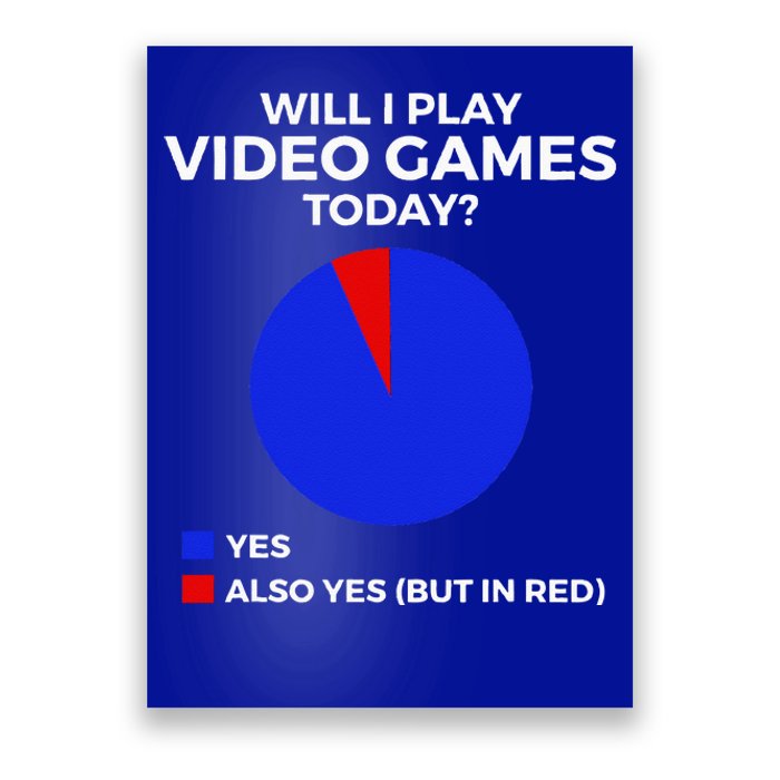 Will I Play Video Games Today Funny Gamer Gaming Short Sleeve Poster