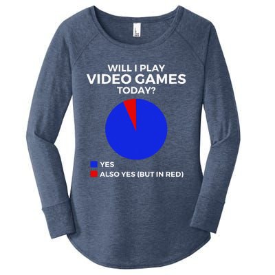 Will I Play Video Games Today Funny Gamer Gaming Short Sleeve Women's Perfect Tri Tunic Long Sleeve Shirt