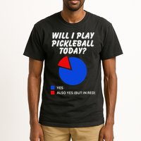 Will I Play Pickleball Today Funny Pie Chart Pickleball Tall T-Shirt