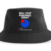 Will I Play Pickleball Today Funny Pie Chart Pickleball Sustainable Bucket Hat