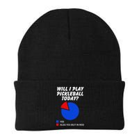 Will I Play Pickleball Today Funny Pie Chart Pickleball Beanie