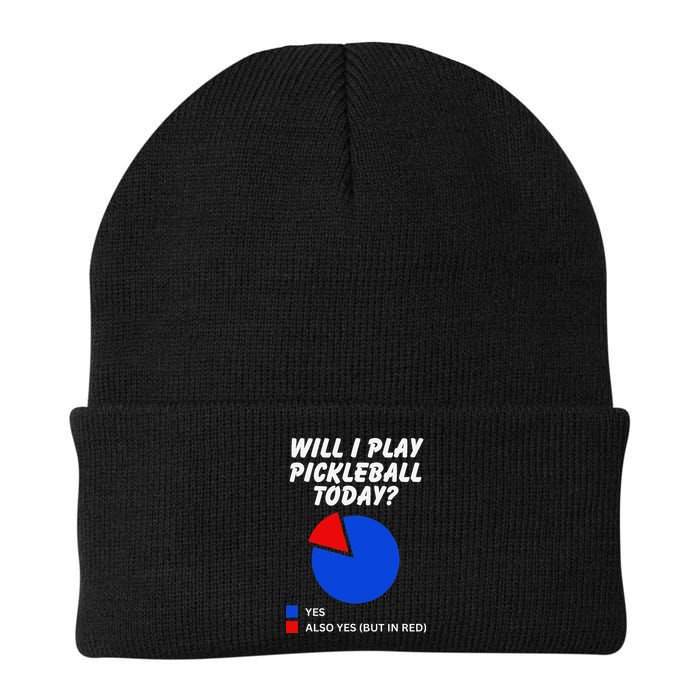 Will I Play Pickleball Today Funny Pie Chart Pickleball Beanie