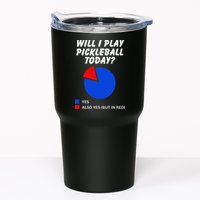 Will I Play Pickleball Today Funny Pie Chart Pickleball Tumbler