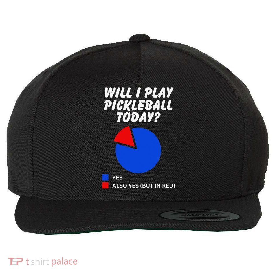 Will I Play Pickleball Today Funny Pie Chart Pickleball Wool Snapback Cap