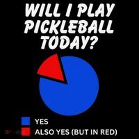 Will I Play Pickleball Today Funny Pie Chart Pickleball Kids T-Shirt