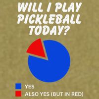 Will I Play Pickleball Today Funny Pie Chart Pickleball Garment-Dyed Women's Muscle Tee