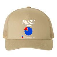 Will I Play Pickleball Today Funny Pie Chart Pickleball Yupoong Adult 5-Panel Trucker Hat