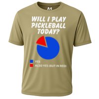 Will I Play Pickleball Today Funny Pie Chart Pickleball Performance Shirt