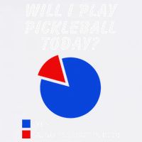 Will I Play Pickleball Today Funny Pie Chart Pickleball Garment-Dyed Sweatshirt