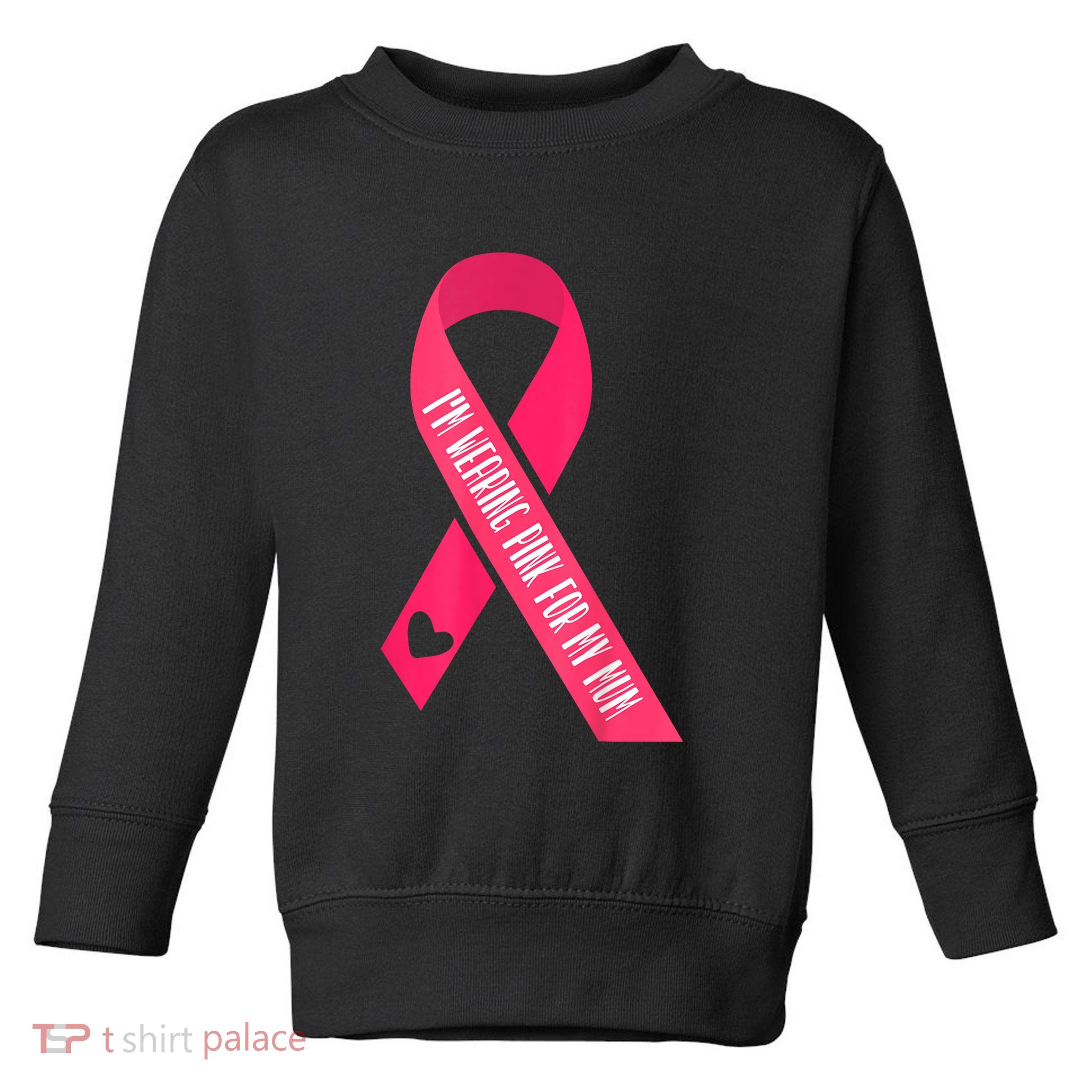 Wear It Pink Breast Cancer Shirts Ribbon Breast Cancer Pink Toddler Sweatshirt