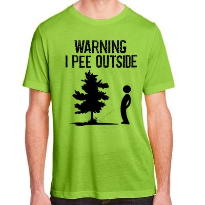 Warning I Pee Outside Funny Boy Peeing Camping Adult ChromaSoft Performance T-Shirt