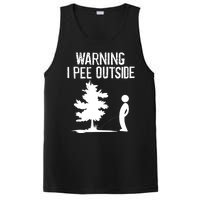 Warning I Pee Outside Funny Boy Peeing Camping PosiCharge Competitor Tank