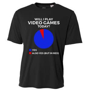 Will I Play Video Games Today Funny Gamer Gaming Cooling Performance Crew T-Shirt