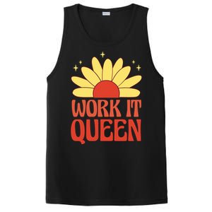 Work It Queen Sunflower Cute Gift PosiCharge Competitor Tank