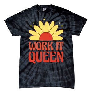 Work It Queen Sunflower Cute Gift Tie-Dye T-Shirt