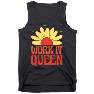 Work It Queen Sunflower Cute Gift Tank Top