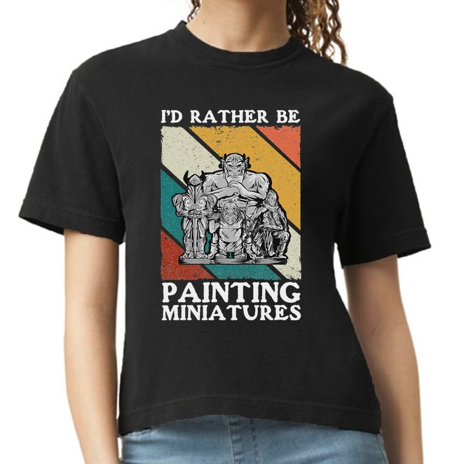 Wargamer ID Rather Be Painting Miniatures Comfort Colors Boxy T-Shirt