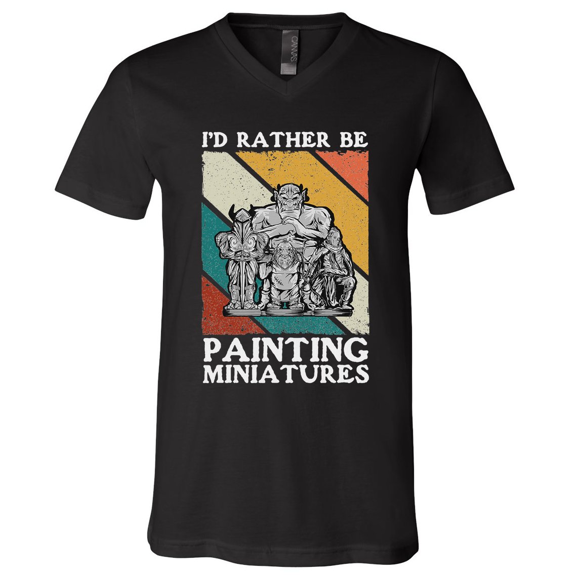Wargamer ID Rather Be Painting Miniatures V-Neck T-Shirt