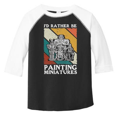 Wargamer ID Rather Be Painting Miniatures Toddler Fine Jersey T-Shirt
