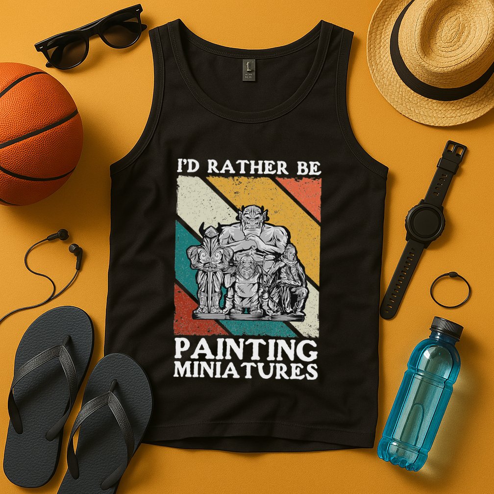 Wargamer ID Rather Be Painting Miniatures Tank Top