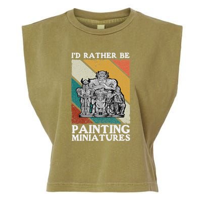 Wargamer ID Rather Be Painting Miniatures Garment-Dyed Women's Muscle Tee