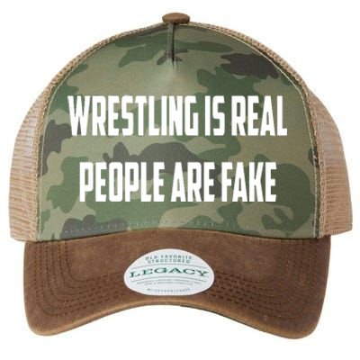 Wrestling Is Real People Are Fake Legacy Tie Dye Trucker Hat