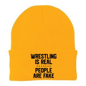 Wrestling Is Real People Are Fake Knit Cap Winter Beanie