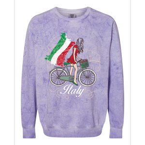 When In Rome Gift Design Beautiful Italy Design Gift Colorblast Crewneck Sweatshirt