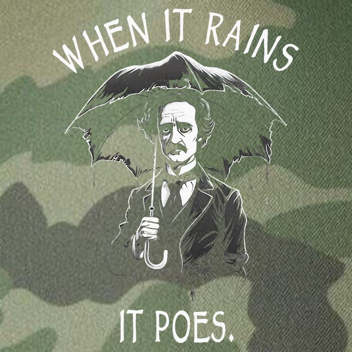 When It Rains It Poes Funny Edgar Allan Poe Legacy Tie Dye Trucker Hat