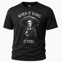 When It Rains It Poes Funny Edgar Allan Poe Cooling Performance Crew T-Shirt