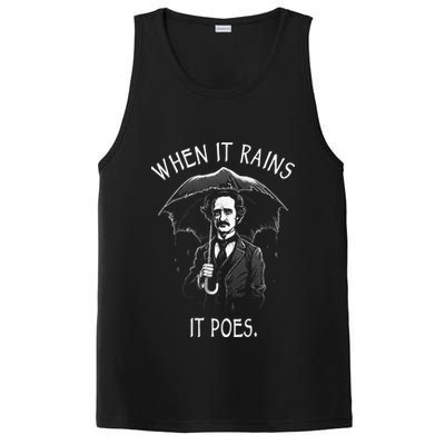 When It Rains It Poes Funny Edgar Allan Poe PosiCharge Competitor Tank