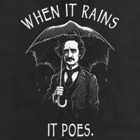When It Rains It Poes Funny Edgar Allan Poe Golf Towel